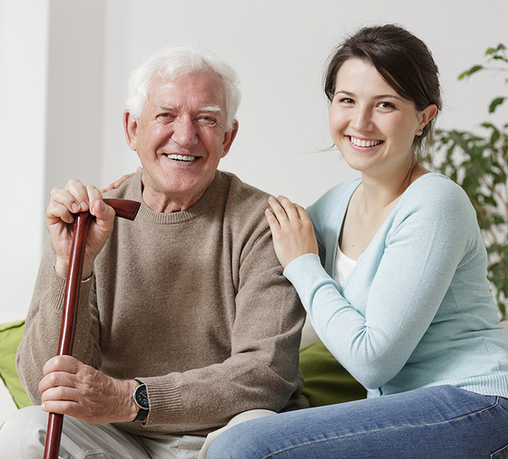 Companionship Aid hanging out with Senior